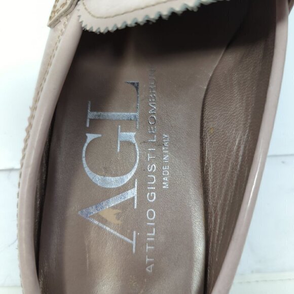 AGL Attilio Giusti Leombruni Stud Trim Penny Loafer Mule Pale Pink, Women's 6 - Picture 9 of 11
